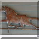 D56. Copper horse weathervane decoration. 19”h x 33”w - $75